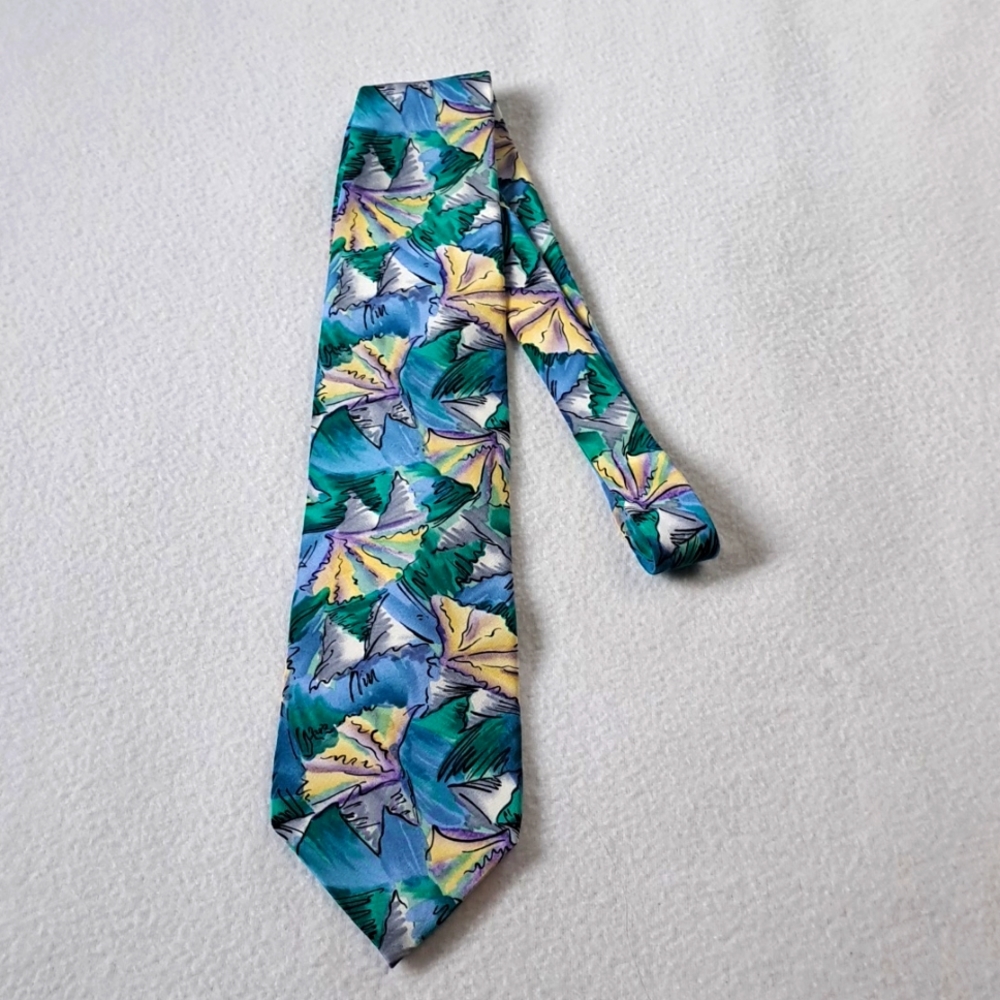 J. Garcia Stonehedge Ltd blue purple Necktie.
